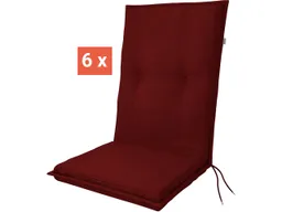 Doppler doppler Auflage "STAR" Midi, 6er-Pack, 110x48x6 cm, Polyester, bordeaux – Produktbild 1 von 1