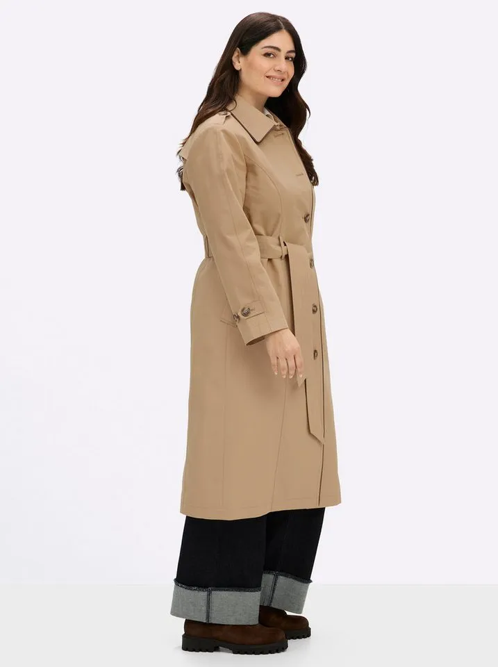 sheego sheego Wintermantel Trenchcoat, Braun, – Produktbild 5 von 5