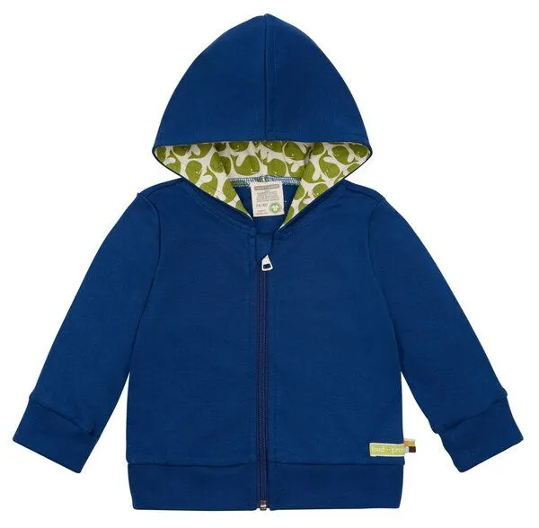 loud + proud loud + proud Babys & Kinder, Kapuzenjacke, GOTS-zertifiziert, Ultramarine (blau), – Produktbild 1 von 2