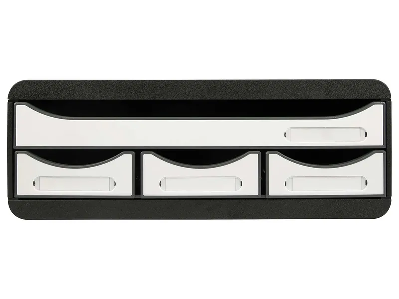 Exacompta Exacompta Schubladenbox Toolbox "Black Office" DIN A4+, 4 Schubladen, weiß glänzend – Produktbild 1 von 2
