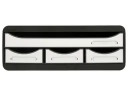 Exacompta Exacompta Schubladenbox Toolbox "Black Office" DIN A4+, 4 Schubladen, weiß glänzend – Produktbild 1 von 1