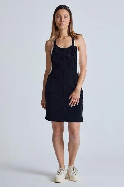 Flax and Loom Flax and Loom Cord Latzkleid Peggy, Winter black, – Produktbild 5 von 8