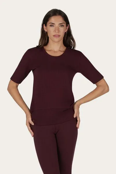Urban Goddess Urban Goddess Dry Fit Yoga Shirt Kami, Fig (lila), – Produktbild 1 von 5