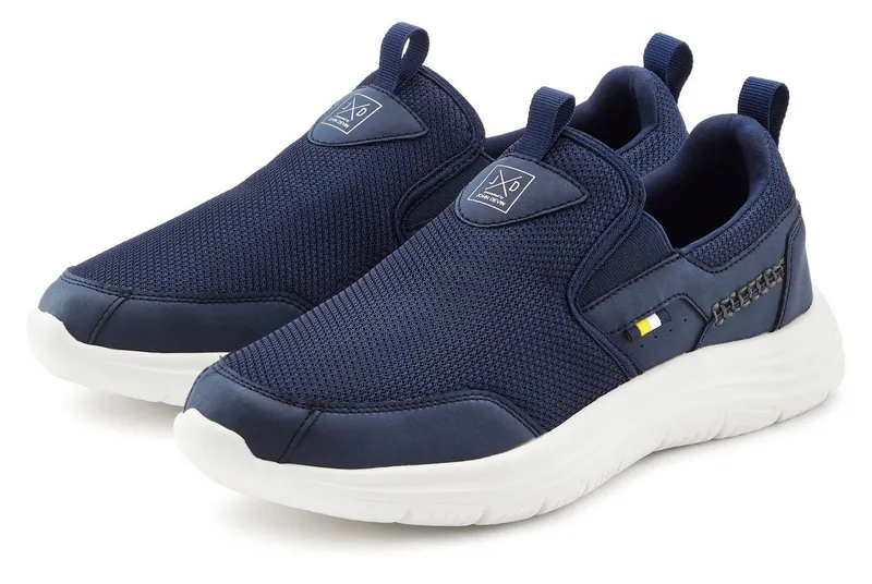 John Devin John Devin Freizeitschuh, Halbschuh, Slipper, Turnschuh, Slip-On-Sneaker Sneaker zum Reinschlüpfen Unisex VEGAN, Blau, – Produktbild 2 von 5