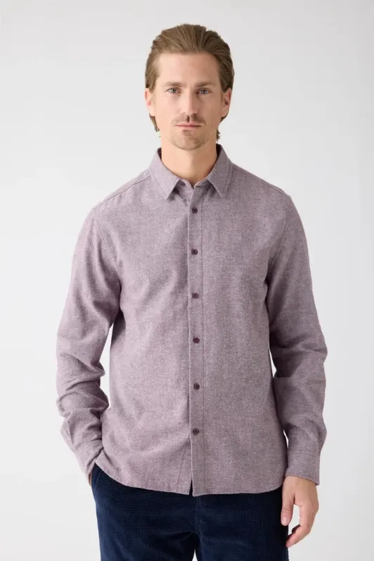 KnowledgeCotton Apparel KnowledgeCotton Apparel Herren vegan Hemd Flanell Dune Regular Feige Lila, Violett, – Produktbild 1 von 1