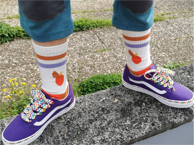 Fräulein Prusselise Kinder Tennissocken Obst Gr.23-26, Weiß, mehrfarbig, – Produktbild 2 von 2
