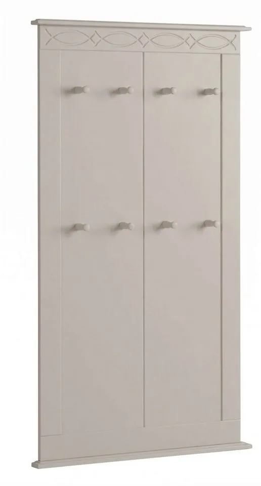 OTTO home Garderobenpaneel Indra Wandgarderobe mit 8 Haken und dekorativer Fräsung (B/T/H: 63/6/100 cm), aus massiver Kiefer, 8 Haken mit einer natürliche Maserung, Braun, – Produktbild 3 von 5