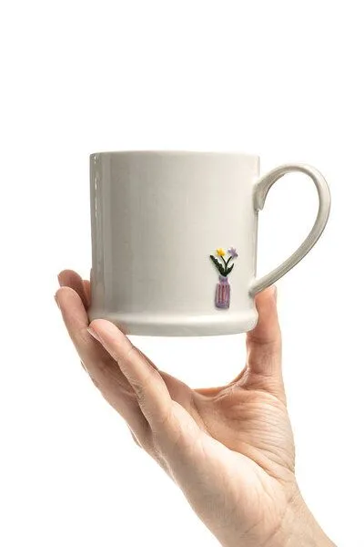 Tranquillo Tranquillo Tasse BRUNETTEA Blumen – Steinzeug, Creme, – Produktbild 4 von 5