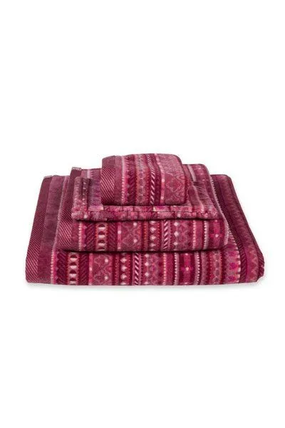 Pip Studio Home Pip Studio Home Handtuch Geometric Print, Dark pink, – Produktbild 1 von 2