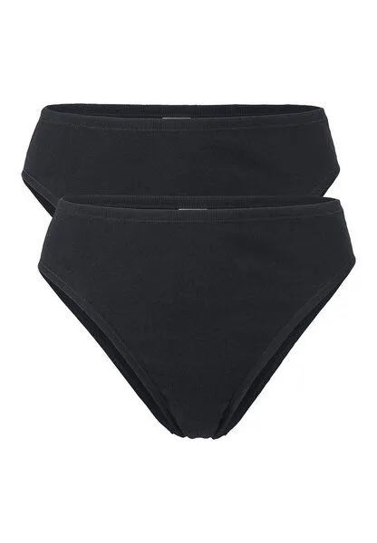 hessnatur hessnatur Taillenslip High Waist 2er-Set PURE NATURE aus reiner Bio-Baumwolle, Schwarz, – Produktbild 5 von 5