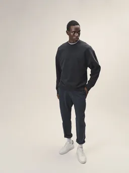 WOTE WOTE Herren vegan Oversized Sweatshirt Dunkelblau – Produktbild 1 von 1