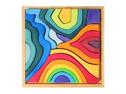 Grimms Grimms Vier Elemente Baukasten aus Lindenholz, 24-teilig, bunt lasiert Maße 22 x 2 cm – Produktbild 1 von 1