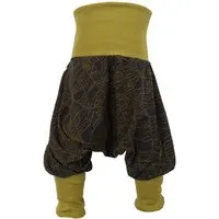 liebewicht liebewicht Yogahose Pumphose Bio Jersey "KaktusHerz" mit Bündchen nach Wahl, Braun/grün, – Produktbild 1 von 1