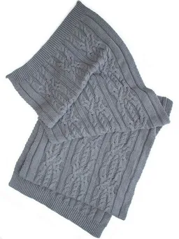 Will's Vegan Shop Will's Vegan Shop Geflochtene Strickschal Grau Knit Womens – Produktbild 1 von 1
