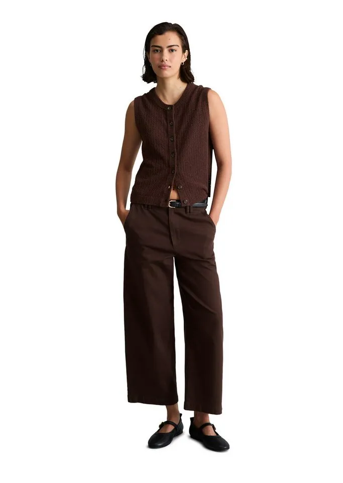 Marc O'Polo DENIM Strickweste aus weichem Organic Cotton-Mix, Rot, – Produktbild 5 von 5