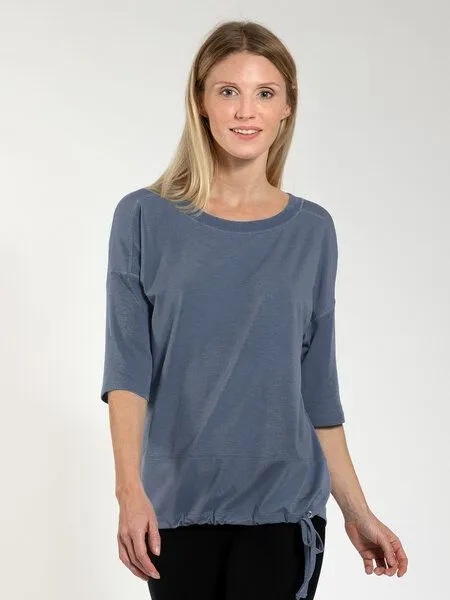 Magadi Magadi Yoga Shirt SARA aus Naturmaterial, Grau (blue grey), – Produktbild 1 von 3
