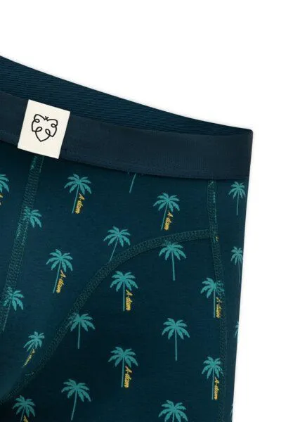 A-Dam A-Dam Petrolfarbene Boxer Briefs Blue Palms – Produktbild 3 von 4