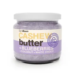 GymBeam Food GymBeam Cashewbutter mit Kokosnuss, Weißer Schokolade und Blaubeeren 340 g – Produktbild 1 von 1