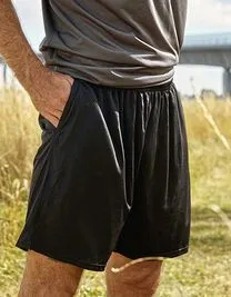 Neutral Neutral® Unisex Recycelte Laufhose Shorts kurze Hose mit Seitentasche Sporthose, Schwarz, – Produktbild 4 von 4