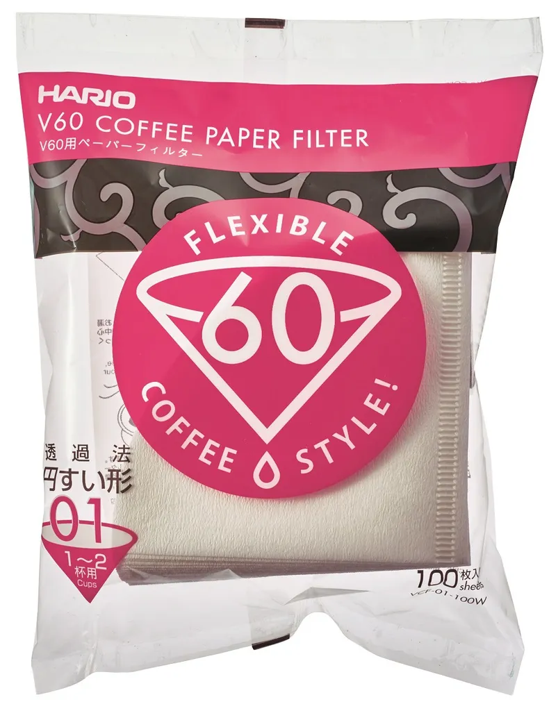 Hario Hario - Papierfilter 01 für Hand-Kaffeefilter | Dripper V60 (100 Stück) – Produktbild 2 von 2