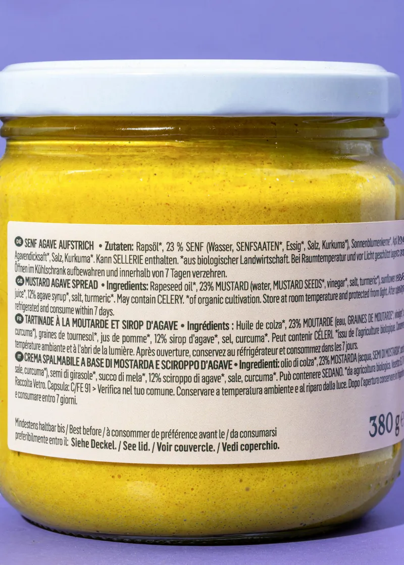 KoRo Bio Senf Agave Aufstrich 12 x 380 g – Produktbild 4 von 5
