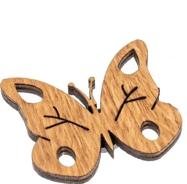 ReineNatur ReineNatur Schmetterling Magnet aus Eichenholz geölt - 4er Set – Produktbild 1 von 2