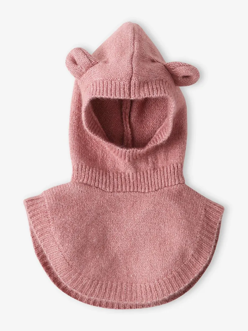 Vertbaudet Mädchen Baby Schalmütze mit Teddyohren hell, Hellrosa, – Produktbild 1 von 2