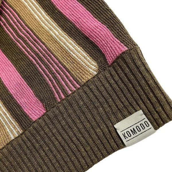 KOMODO Komodo Strickpullover Clover Jumper Linen Stripe, Pink grün, – Produktbild 4 von 4