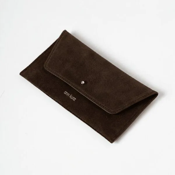ann kurz ann kurz Mini Envelope – Portemonnaie aus Leder, Suede mocha, – Produktbild 1 von 1