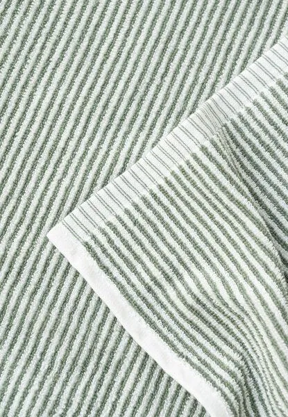 MELA MELA Handtuch Style TANVI Stripes aus 100% Bio-Baumwolle, Herbal green gestreift, – Produktbild 4 von 6