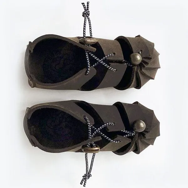 Snekkerbuks Snekkerbuks Urschuhe Ledersandalen Barfußschuhe, Dunkelbraun, – Produktbild 3 von 4