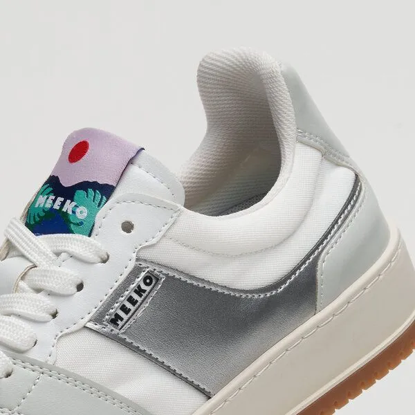 MEEKO MEEKO Nachhaltige, vegane und recycelte sneaker - Kiboko, Silber, – Produktbild 2 von 4