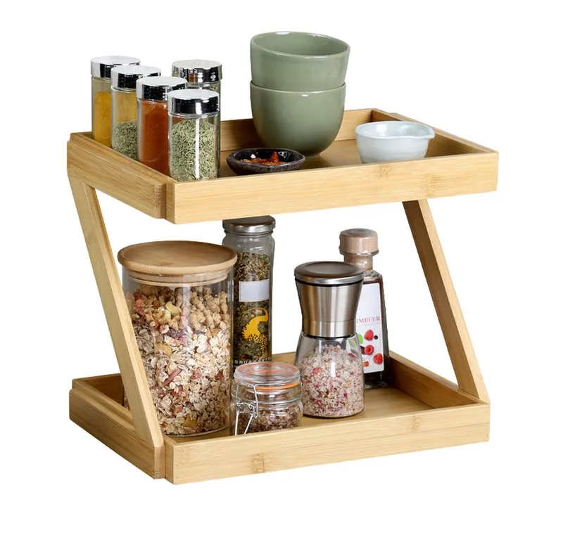 Kesper Kesper Küchenregal Aufbewahrungsregal, Bambus, FSC, 1-tlg., Beige, – Produktbild 2 von 5