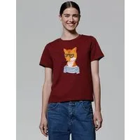 watapparel watapparel T-Shirt Frauen Fuchs, Burgundy, – Produktbild 1 von 1