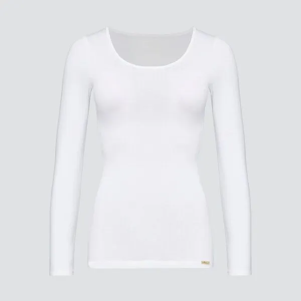 comazo|earth comazo|earth Fairtrade Basic Shirt langarm | GOTS zertifiziert, Weiss, – Produktbild 3 von 4