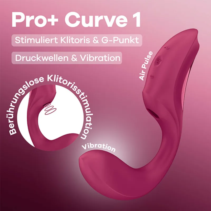 Satisfyer Satisfyer Pro+ Curve 1, 17,5 cm, Beere, – Produktbild 1 von 1