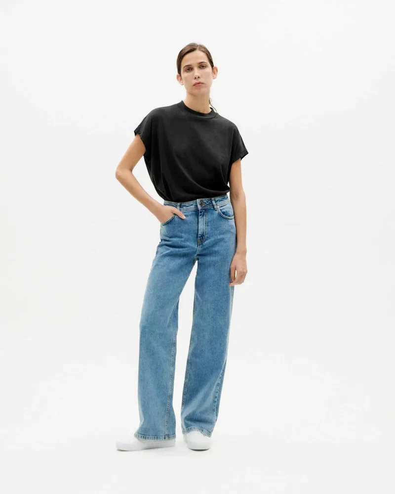 thinking mu Straight-Leg Hose Modell: Theresa, Light denim, – Produktbild 1 von 1