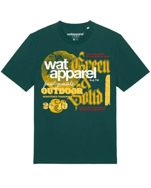 watapparel watapparel T-Shirt Unisex LIMITED EDITION LOGO PRINT 02, Glazed green, – Produktbild 1 von 4