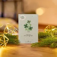 Die Stadtgärtner Die Stadtgärtner Neujahrsgruß - Glücksklee Saatgut I Silvestergeschenk I Geschenk Silvester / Neujahr – Produktbild 1 von 1
