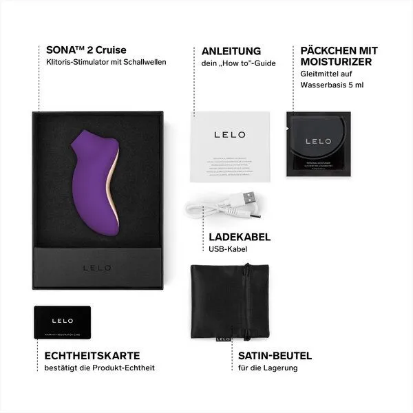 LELO Klitoris-Stimulator mit Schallwellen - LELO SONA 2 Cruise, Lila, – Produktbild 3 von 4