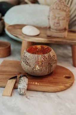Balu Bowls Balu Bowls Palm Coconut Candle Holder Teelichthalter – Produktbild 1 von 1