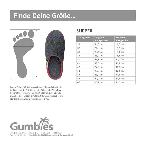 Gumbies Gumbies Slipper, Navy-Grey - Hausschuhe für Herren – Produktbild 4 von 4