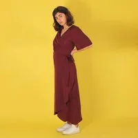 ManduTrap ManduTrap Langes Tencel Wickelkleid "Luma" in violett oder grau-olive – Produktbild 1 von 1