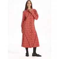 KOMODO KOMODO Damen vegan Kleid Serina In Rot Mit Karomuster – Produktbild 1 von 1