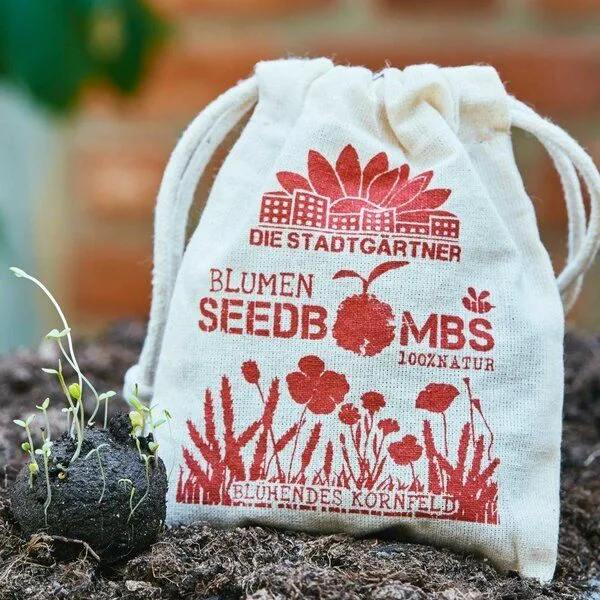Die Stadtgärtner Die Stadtgärtner Seedbombs Blühendes Kornfeld I 8 handgemachte Wildblumen-Samenbomben – Produktbild 2 von 3