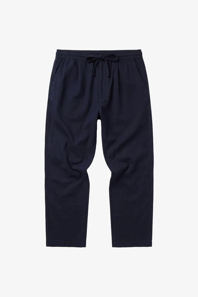 KnowledgeCotton Apparel KnowledgeCotton Apparel Herren vegan Hose Fig Comfort Im Fischgrätenmuster Nachtblau, Blau, – Produktbild 1 von 2