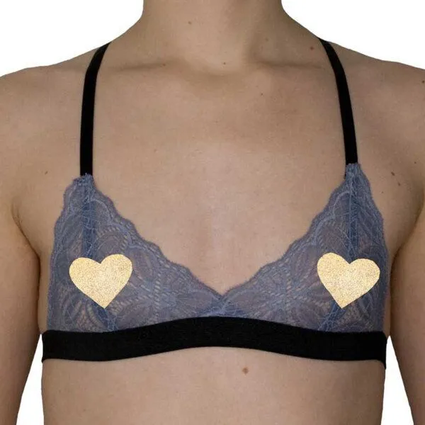 Golden Circle Clothing Golden Circle Clothing Spitzen-BH mit Biogummi, Blau, – Produktbild 2 von 4