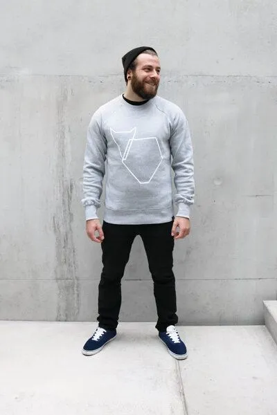 VEROIKON Pullover Grafikherz light grey VEROIKON – Produktbild 2 von 4