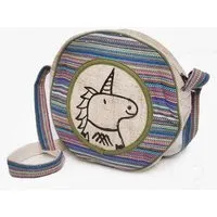 Himal Hemp Himal Hemp HH Einhorn Umhängetasche rund aus wildem Hanf und Baumwolle, Bunt, – Produktbild 1 von 1