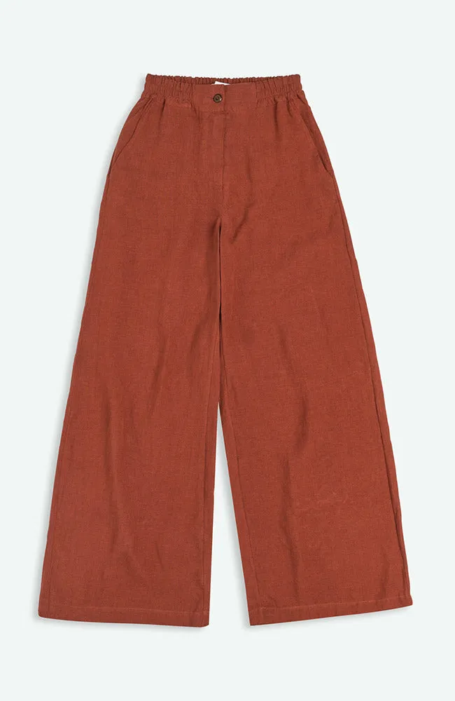 Kings Of Indigo Kings of Indigo Damen vegan Hose Lilian Burnt Henna, Dunkelorange, – Produktbild 1 von 4